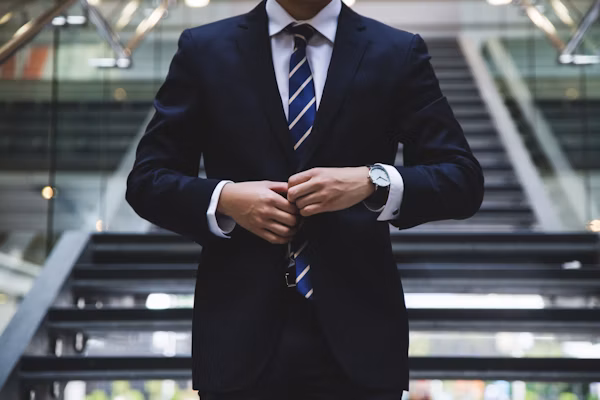 Corporate business professional handling commercial debt recovery